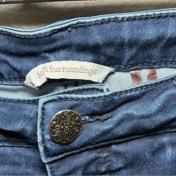 Soft Surroundings dark wash high rise skinny jeans women’s plus size 16