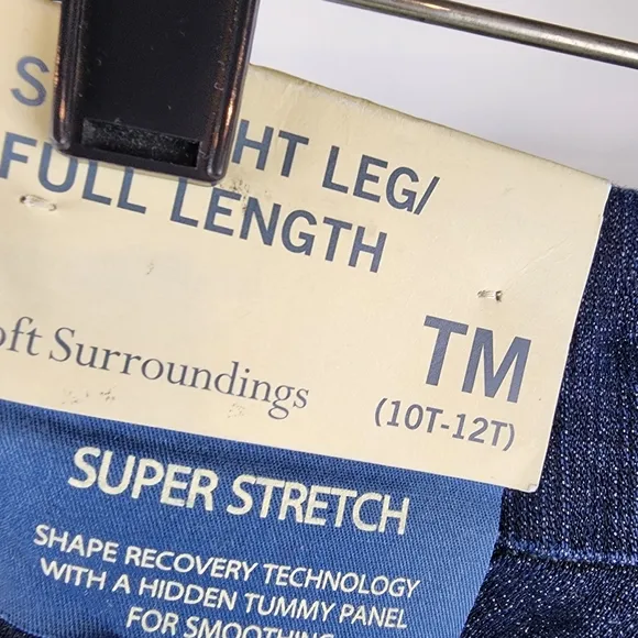 Soft Surroundings Jeans Womens TM 10T-12T Stretch Dark Blue Denim Jeggings NWT