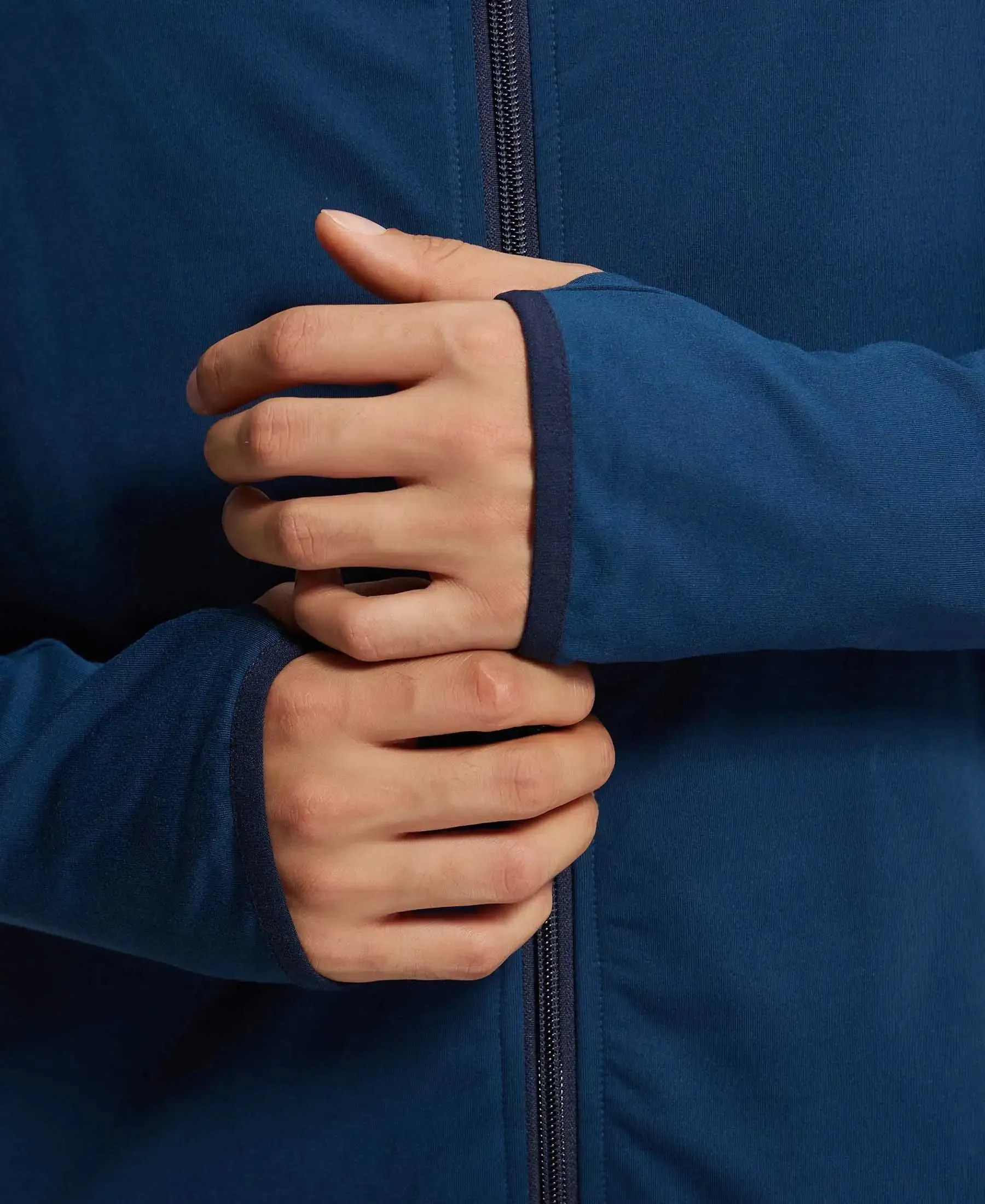 Soft Touch Microfiber Elastane Stretch Jacket with Thumbhole Styling - Moon Light Ocean