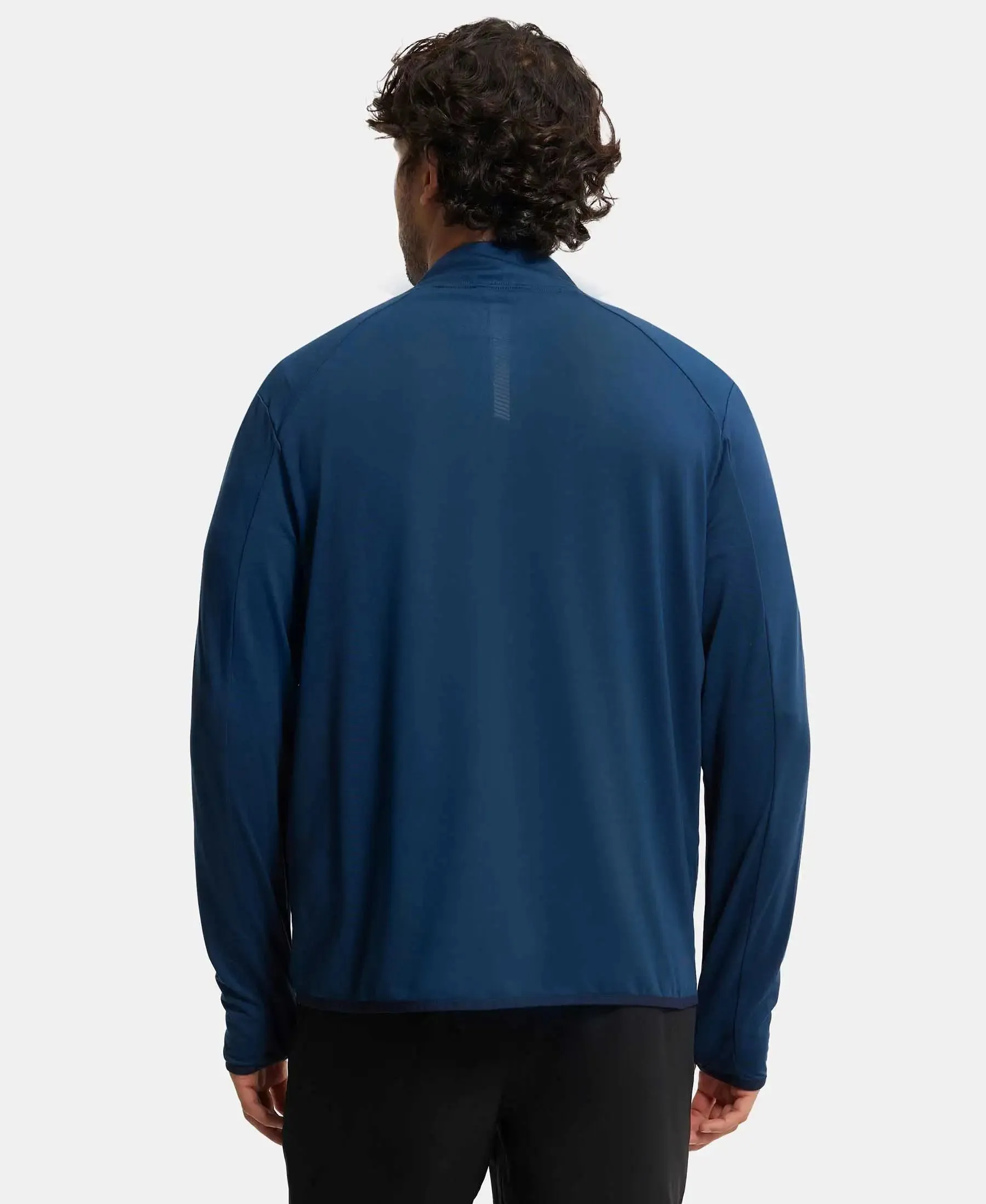 Soft Touch Microfiber Elastane Stretch Jacket with Thumbhole Styling - Moon Light Ocean