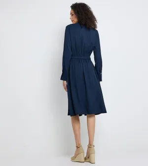 Soft Vis Colarless Shirt Dress