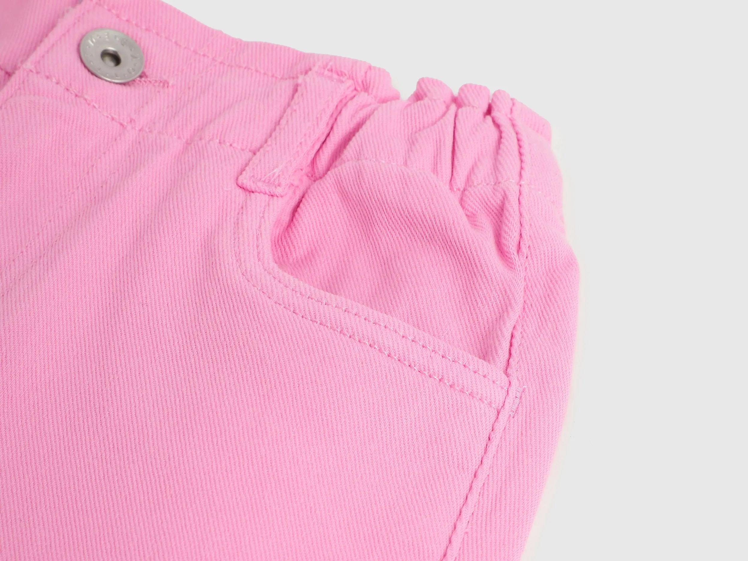 Solid Paperbag Fit Jeans