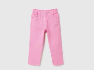 Solid Paperbag Fit Jeans
