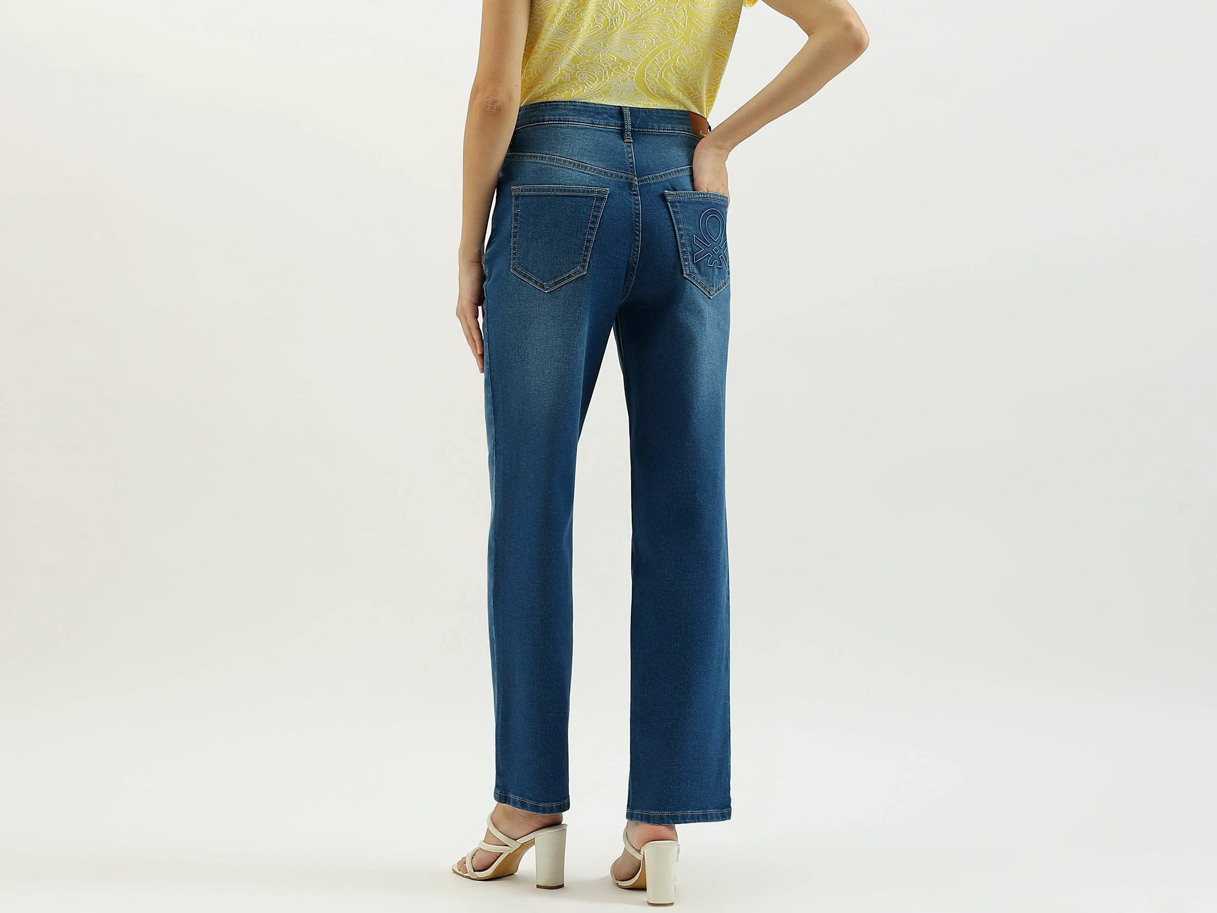 Solid Straight Fit Jeans
