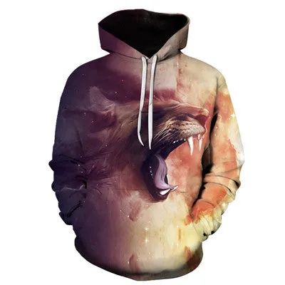 Space Galaxy Wolf Hoodie