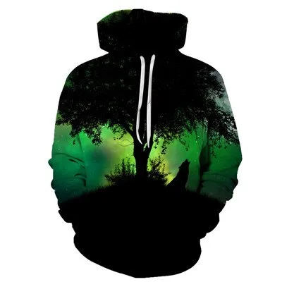 Space Galaxy Wolf Hoodie