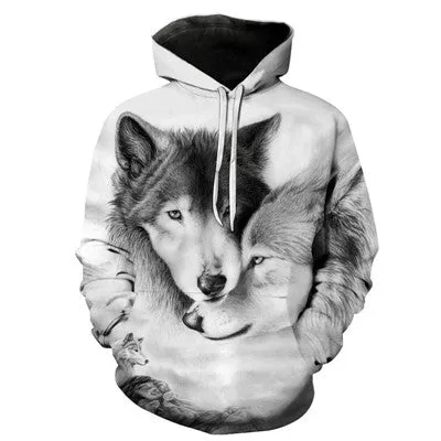 Space Galaxy Wolf Hoodie