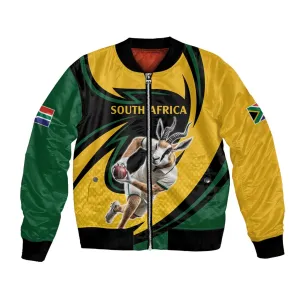 Springbok South Africa Cricket Custom Bomber Jacket Unique Pattern LT9