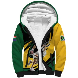 Springbok South Africa Cricket Custom Sherpa Hoodie Unique Pattern LT9