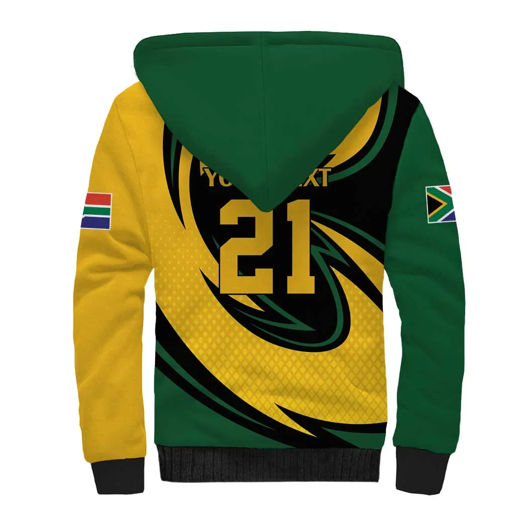 Springbok South Africa Cricket Custom Sherpa Hoodie Unique Pattern LT9