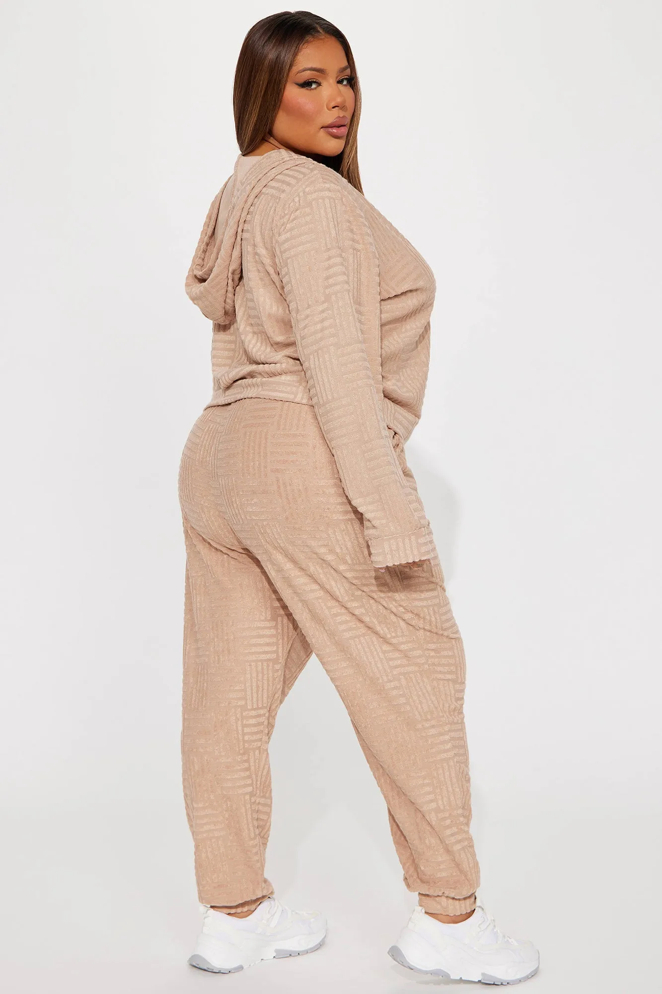 Stay Focused French Terry Jogger Set - Taupe