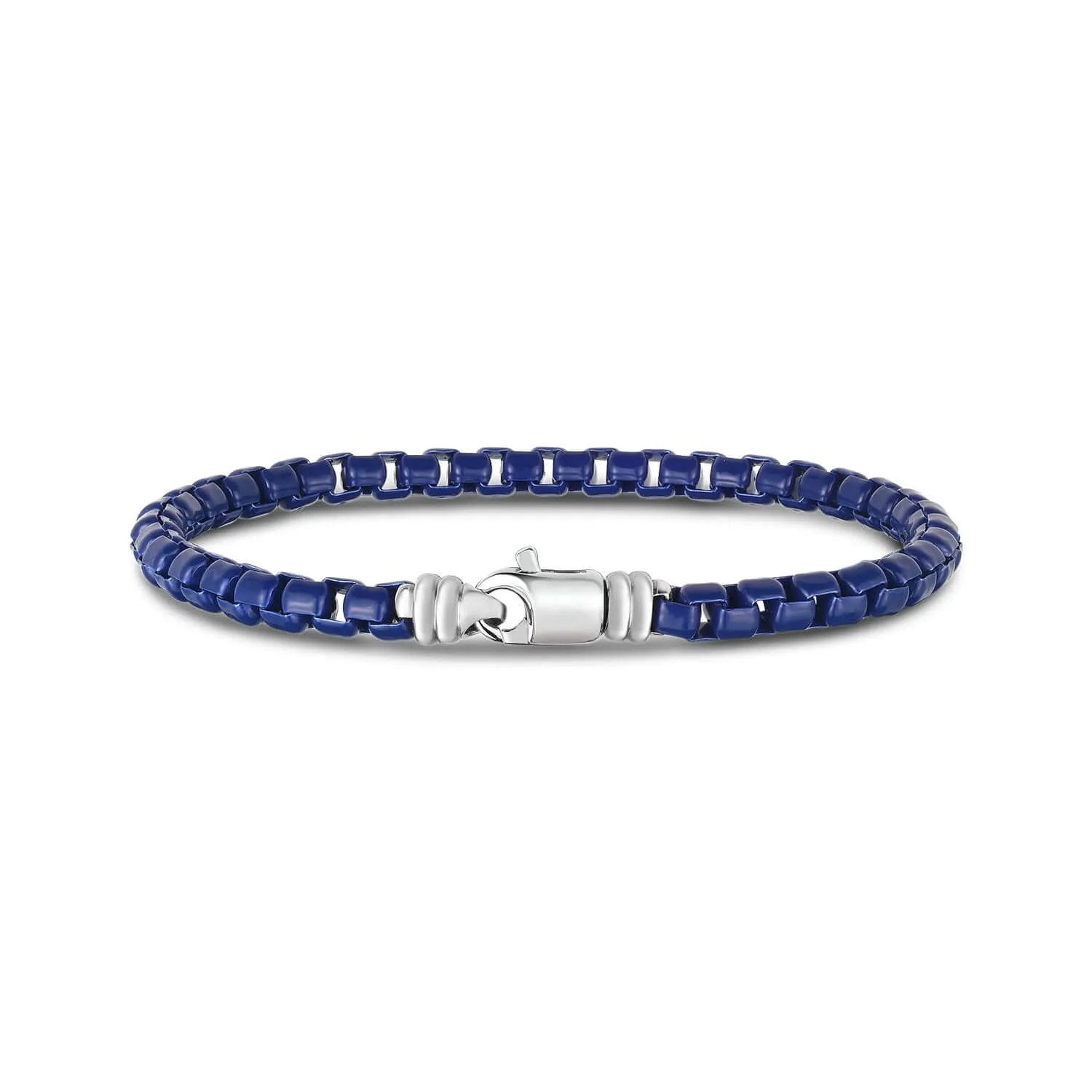 Sterling Silver Men's Box Link Bracelet