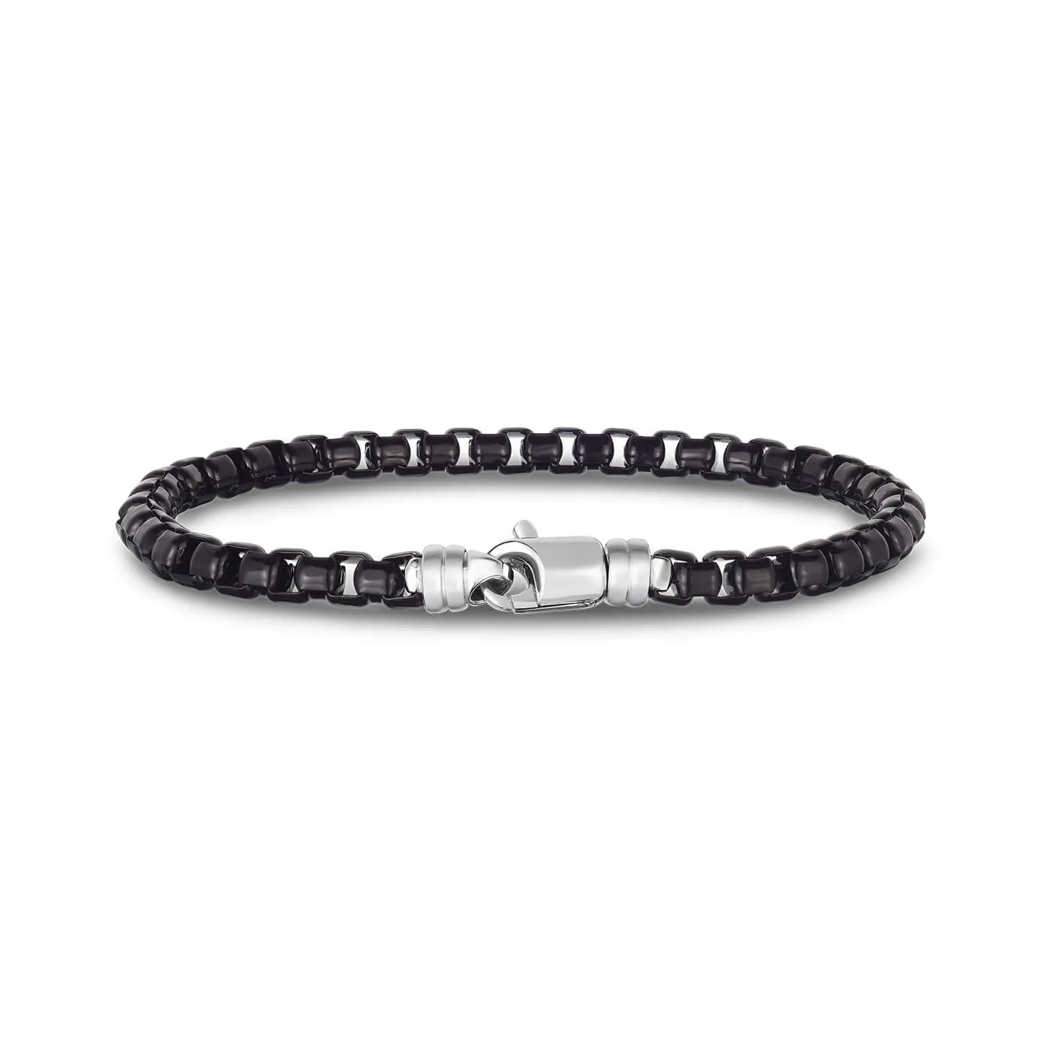 Sterling Silver Men's Box Link Bracelet