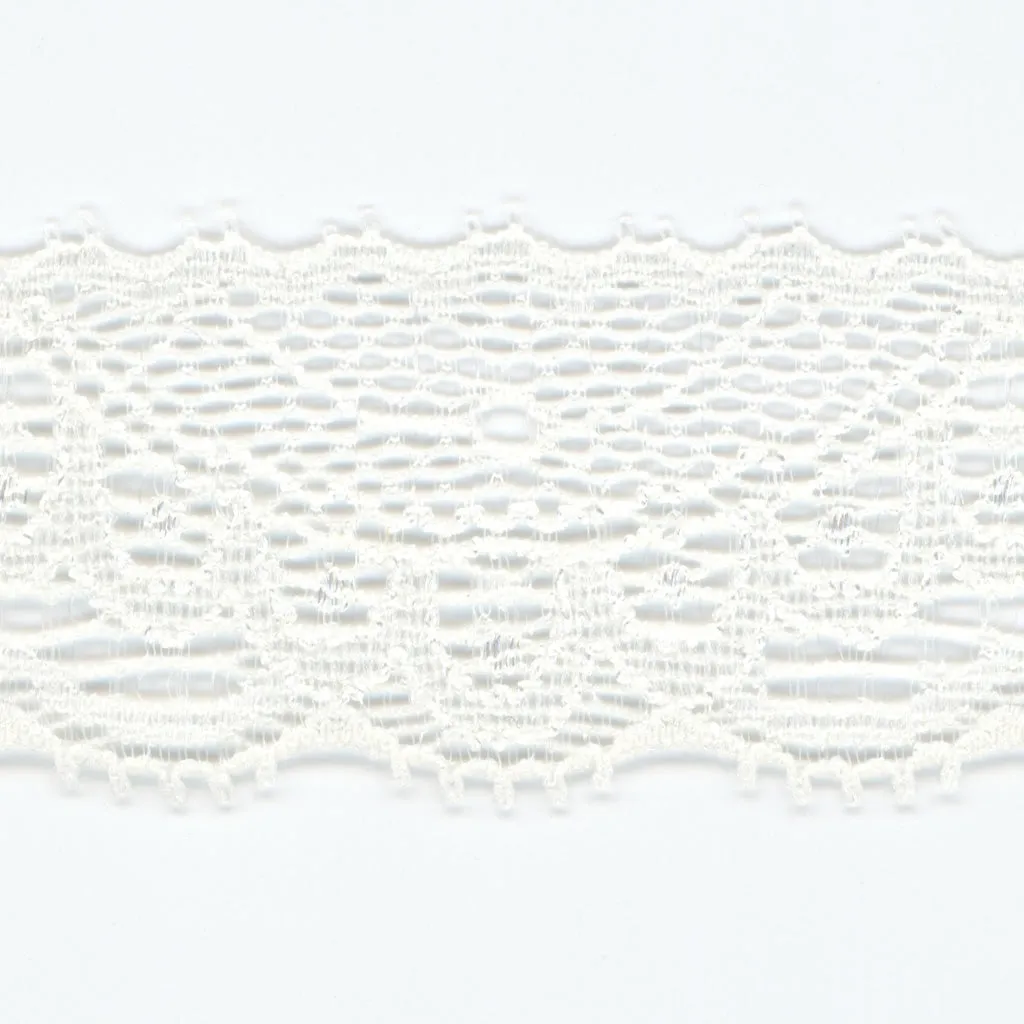 Stretch Trimming Lace #01 White