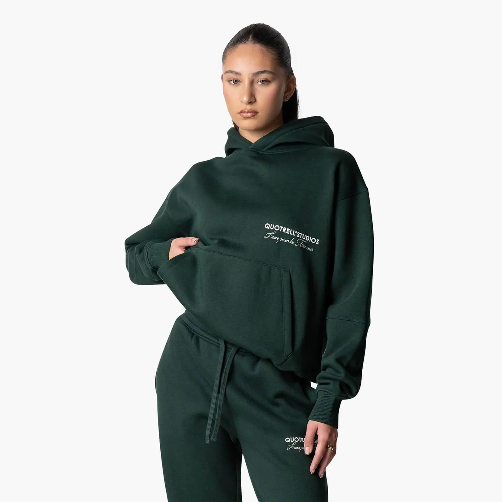STUDIOS HOODIE | PETROL/WHITE
