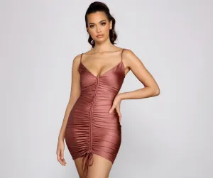 Stunning Beauty Stylish Ruched Mini Dress