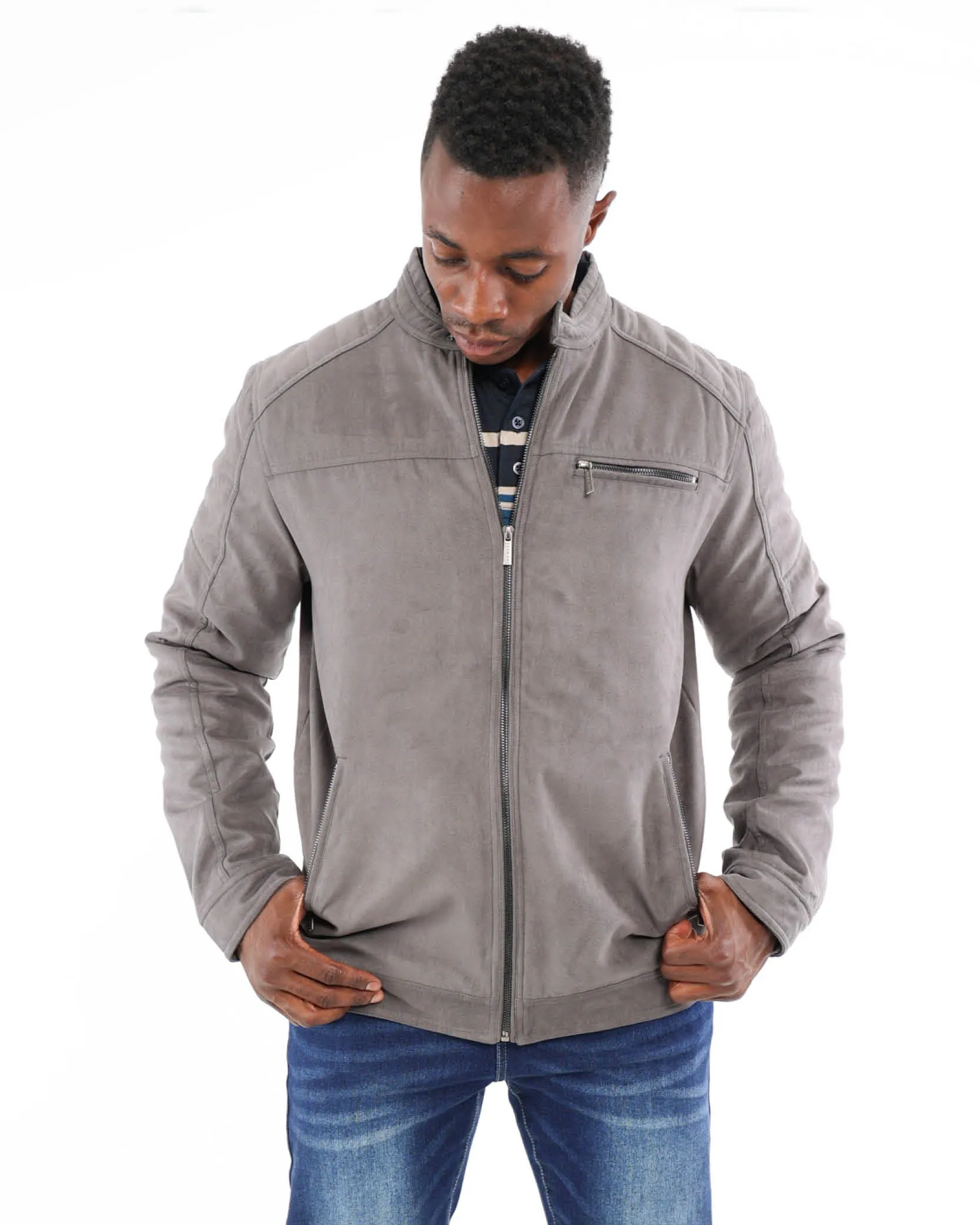 Suede Biker Jacket