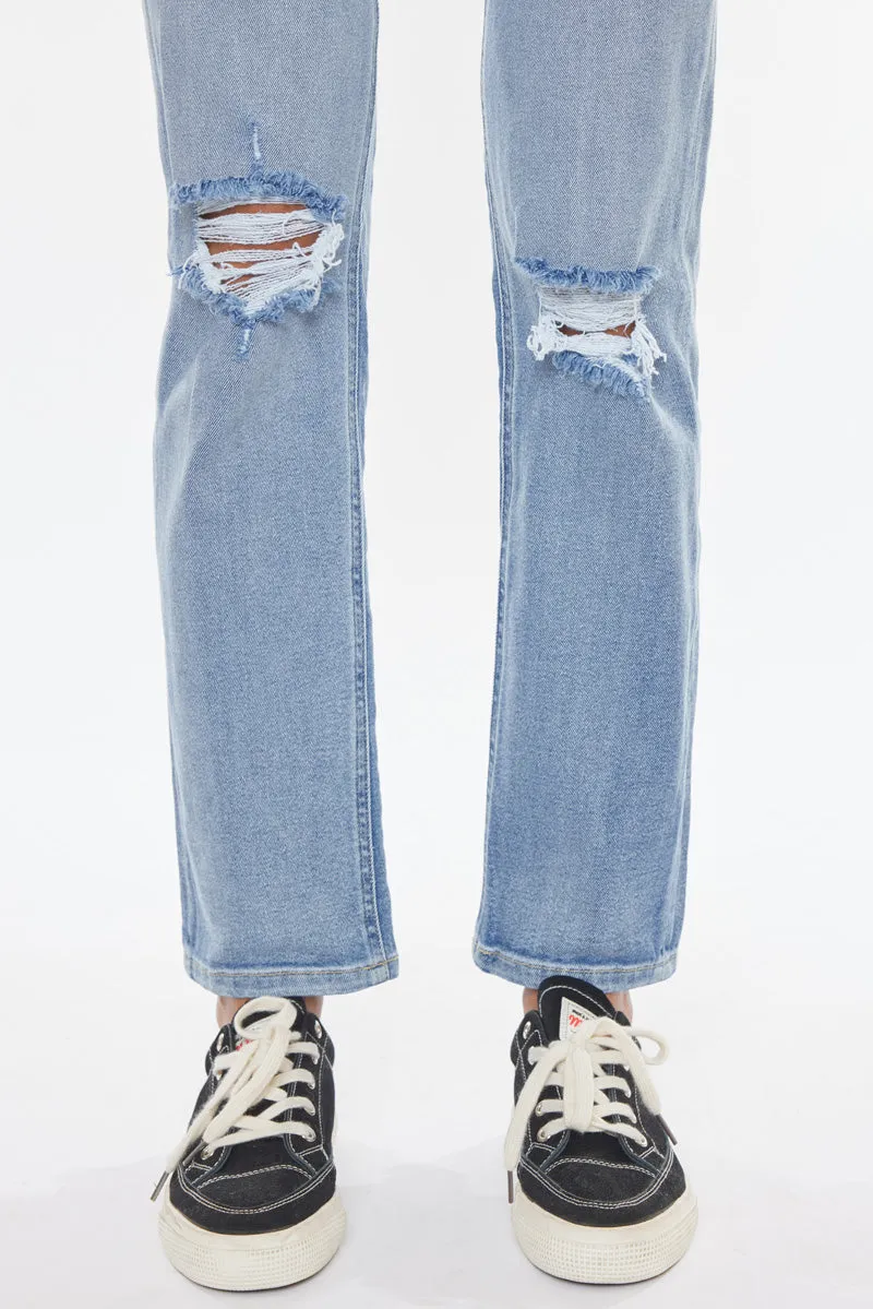 Sultana High Rise Slim Straight Leg Jeans