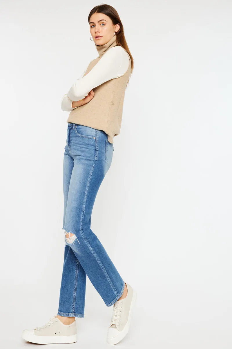 Sultana High Rise Slim Straight Leg Jeans