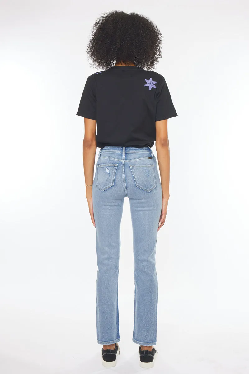 Sultana High Rise Slim Straight Leg Jeans