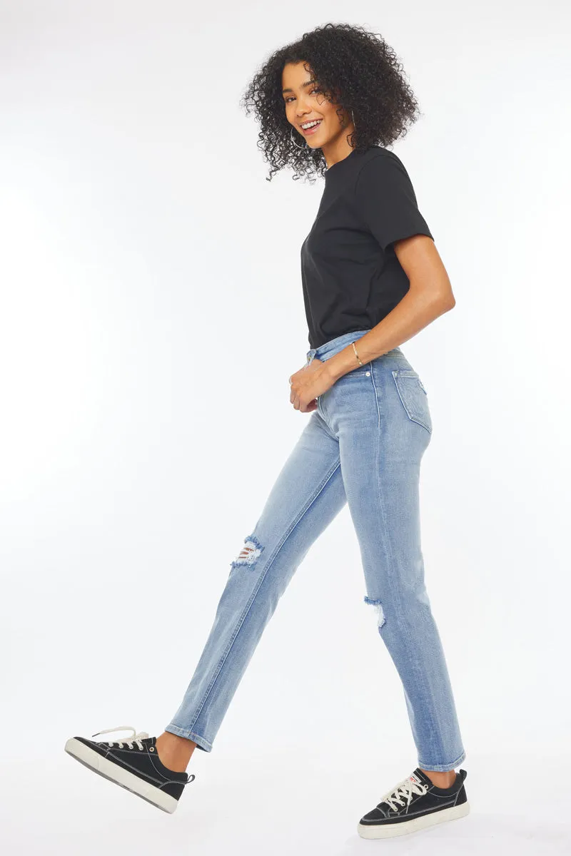 Sultana High Rise Slim Straight Leg Jeans
