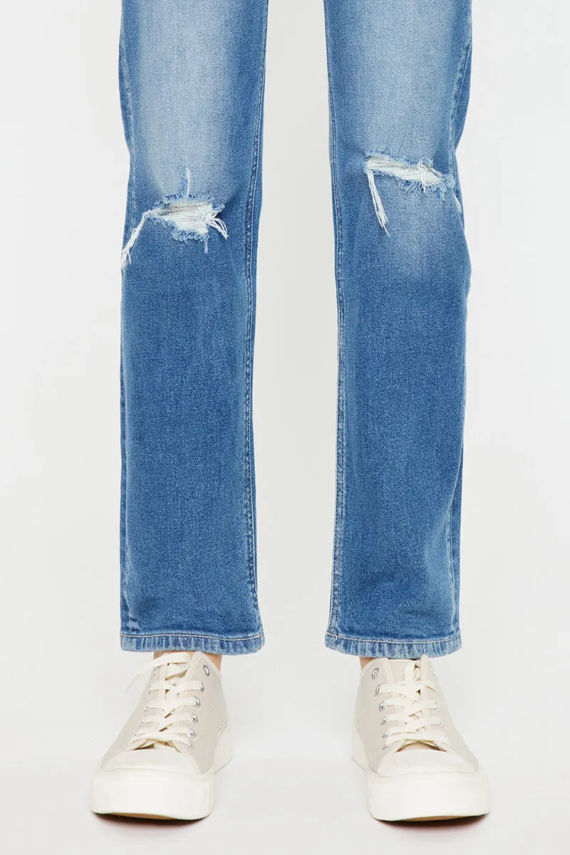 Sultana High Rise Slim Straight Leg Jeans