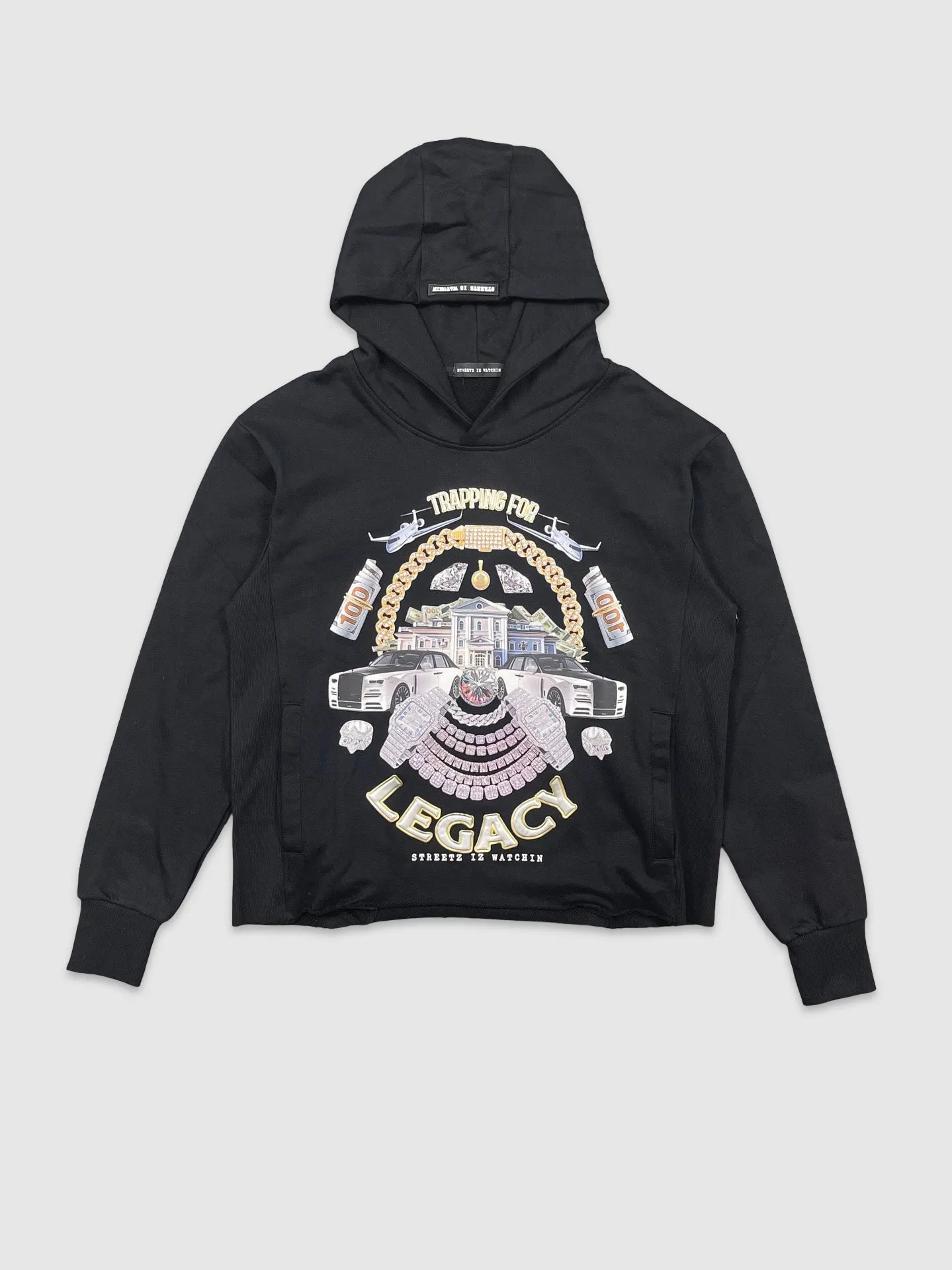 SW-CHDSIW5165-Trapping For Legacy Crop Hoodie
