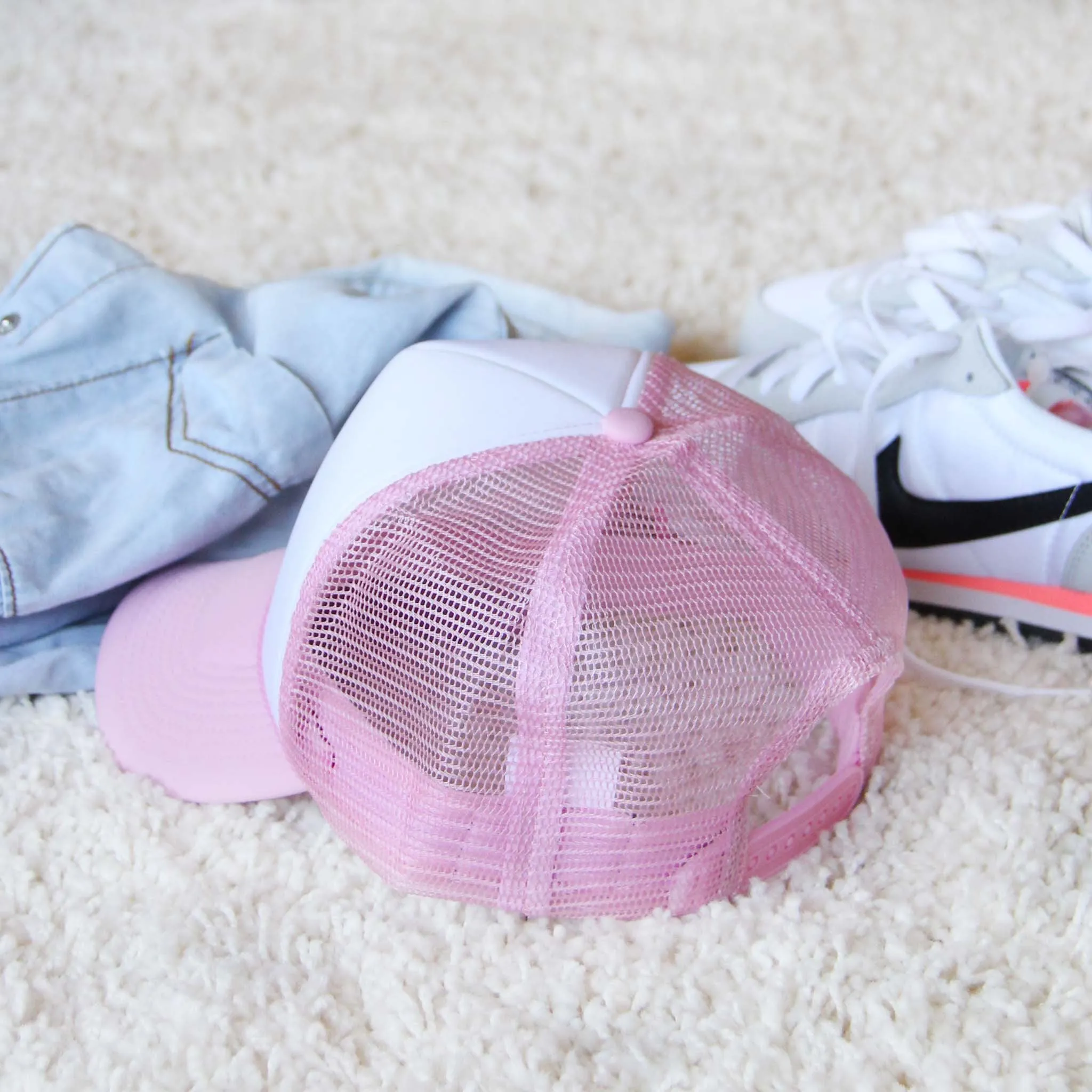 Sweet Trucker Hat in Pink