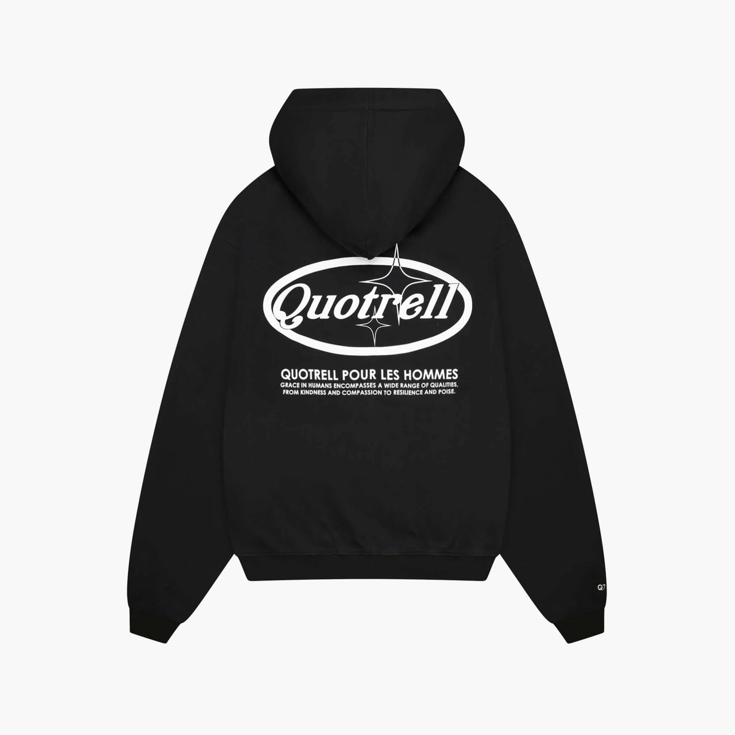 SYDNEY ZIP HOODIE | BLACK/WHITE