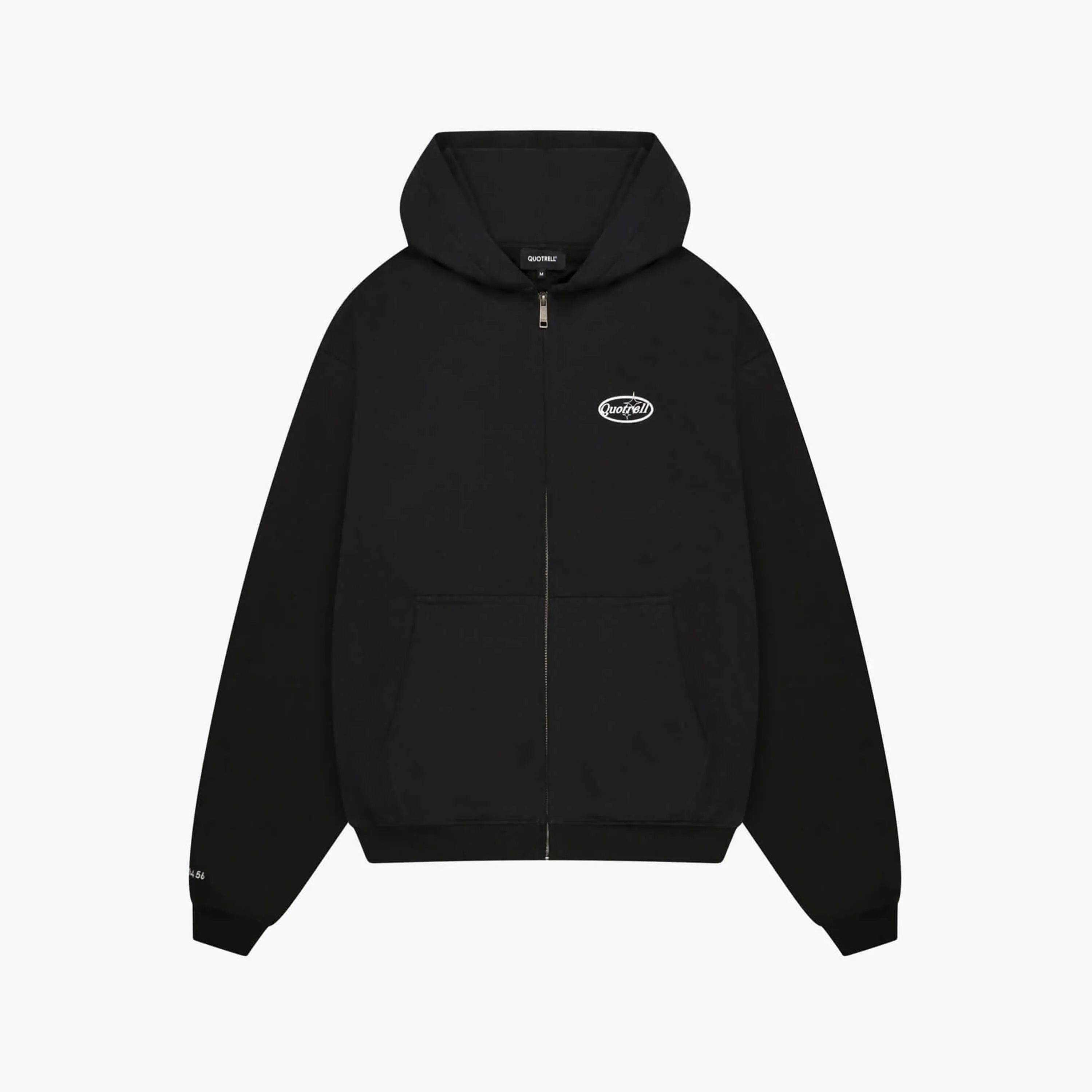 SYDNEY ZIP HOODIE | BLACK/WHITE