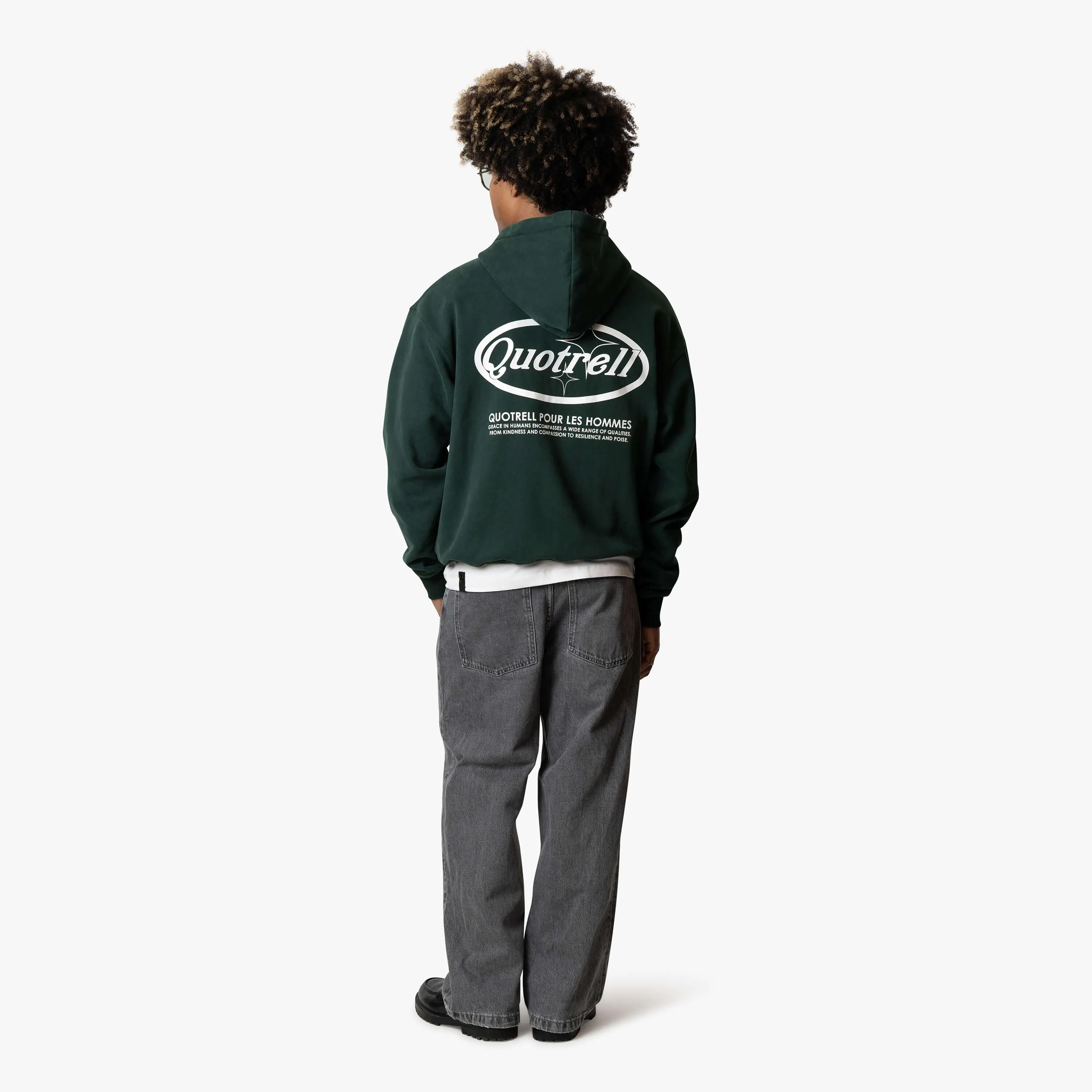 SYDNEY ZIP HOODIE | PETROL/WHITE