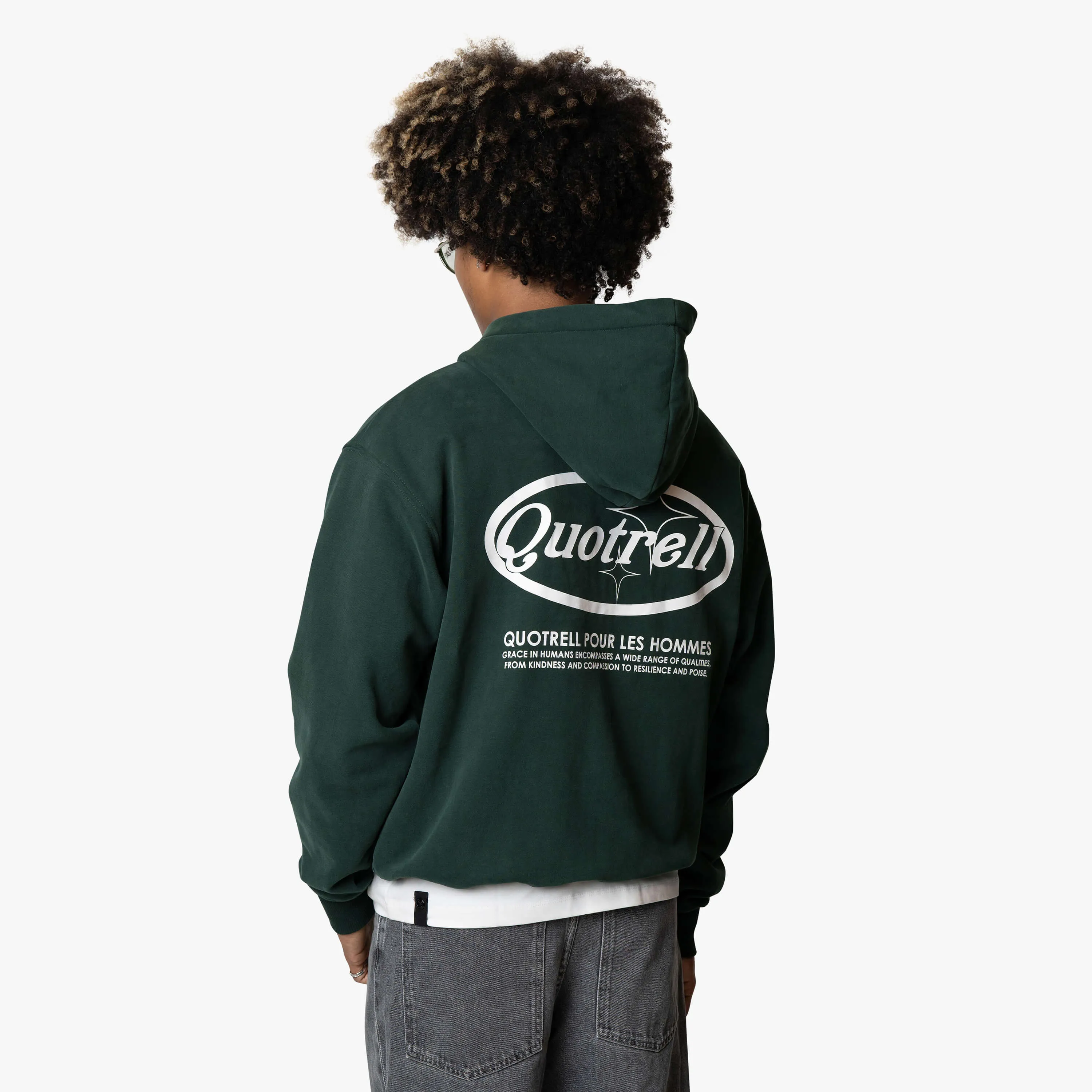 SYDNEY ZIP HOODIE | PETROL/WHITE