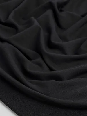 Tencel Lyocell Organic Cotton Stretch French Terry - Black