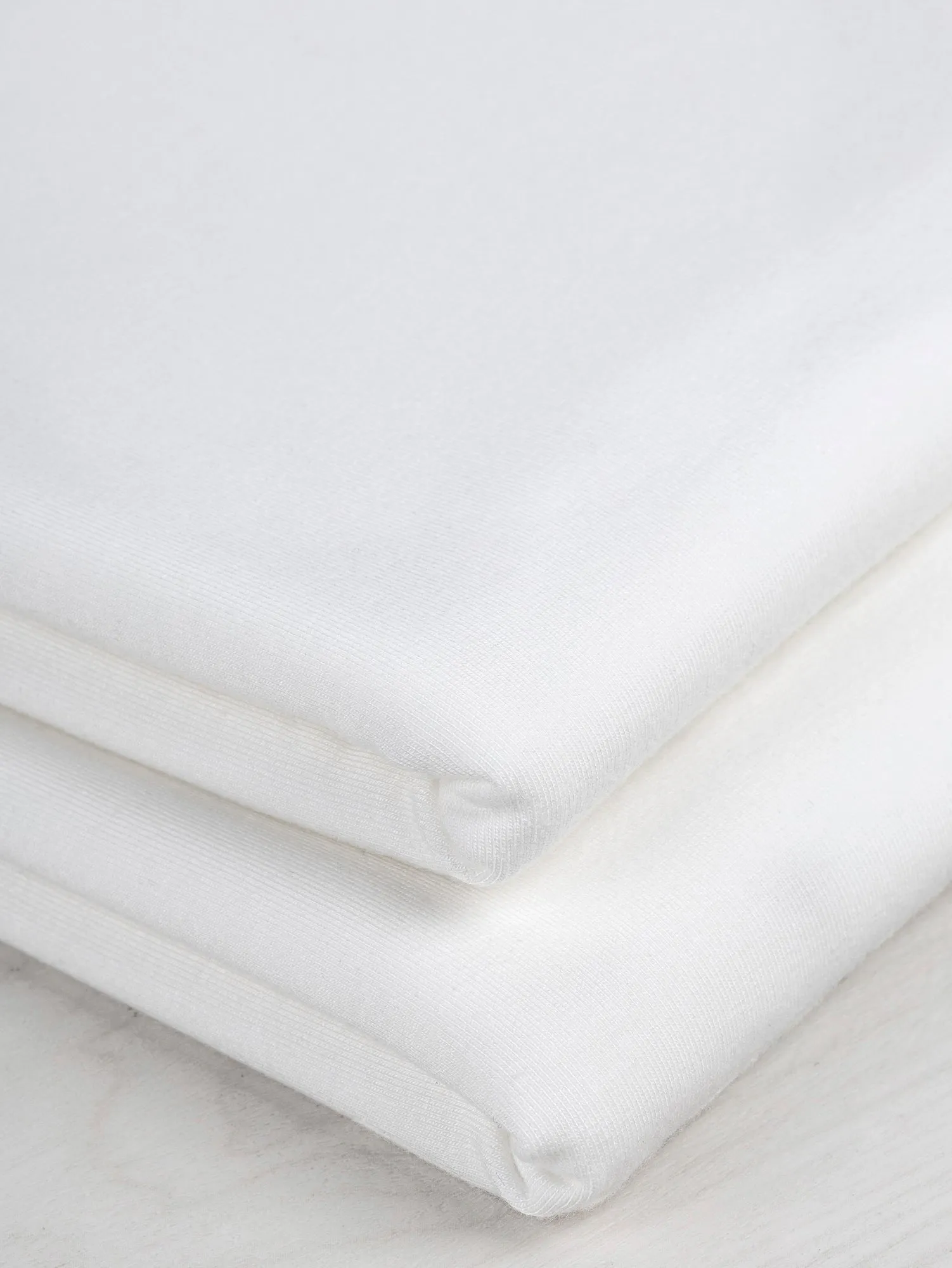 Tencel Lyocell Organic Cotton Stretch French Terry - Ivory - Swatch