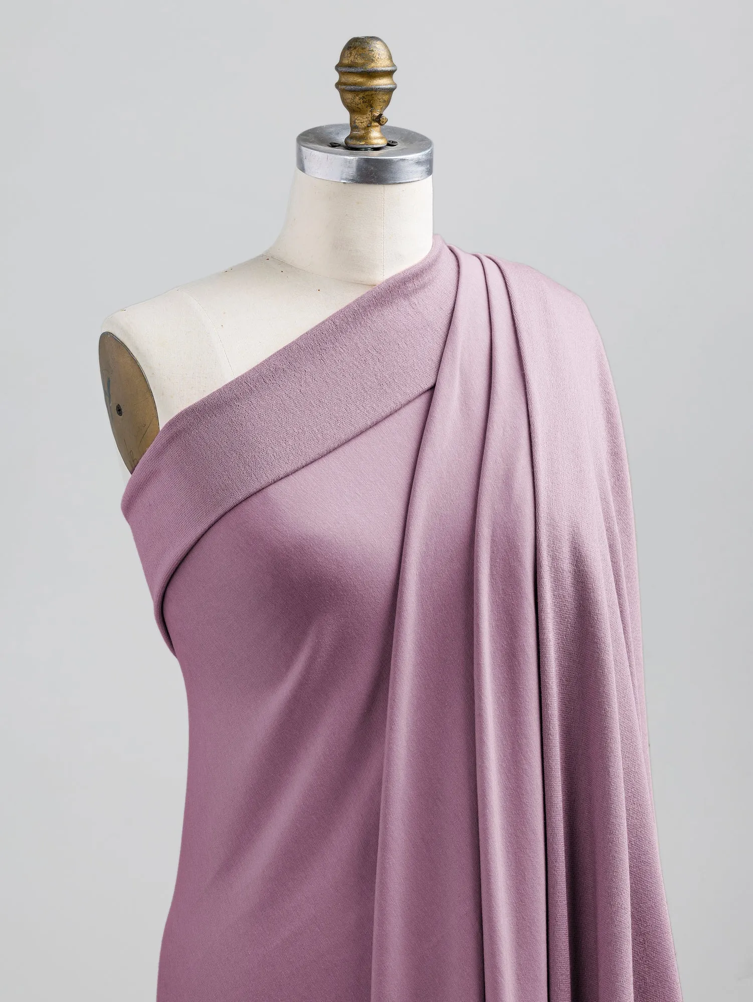 Tencel Lyocell Organic Cotton Stretch French Terry - Light Mauve