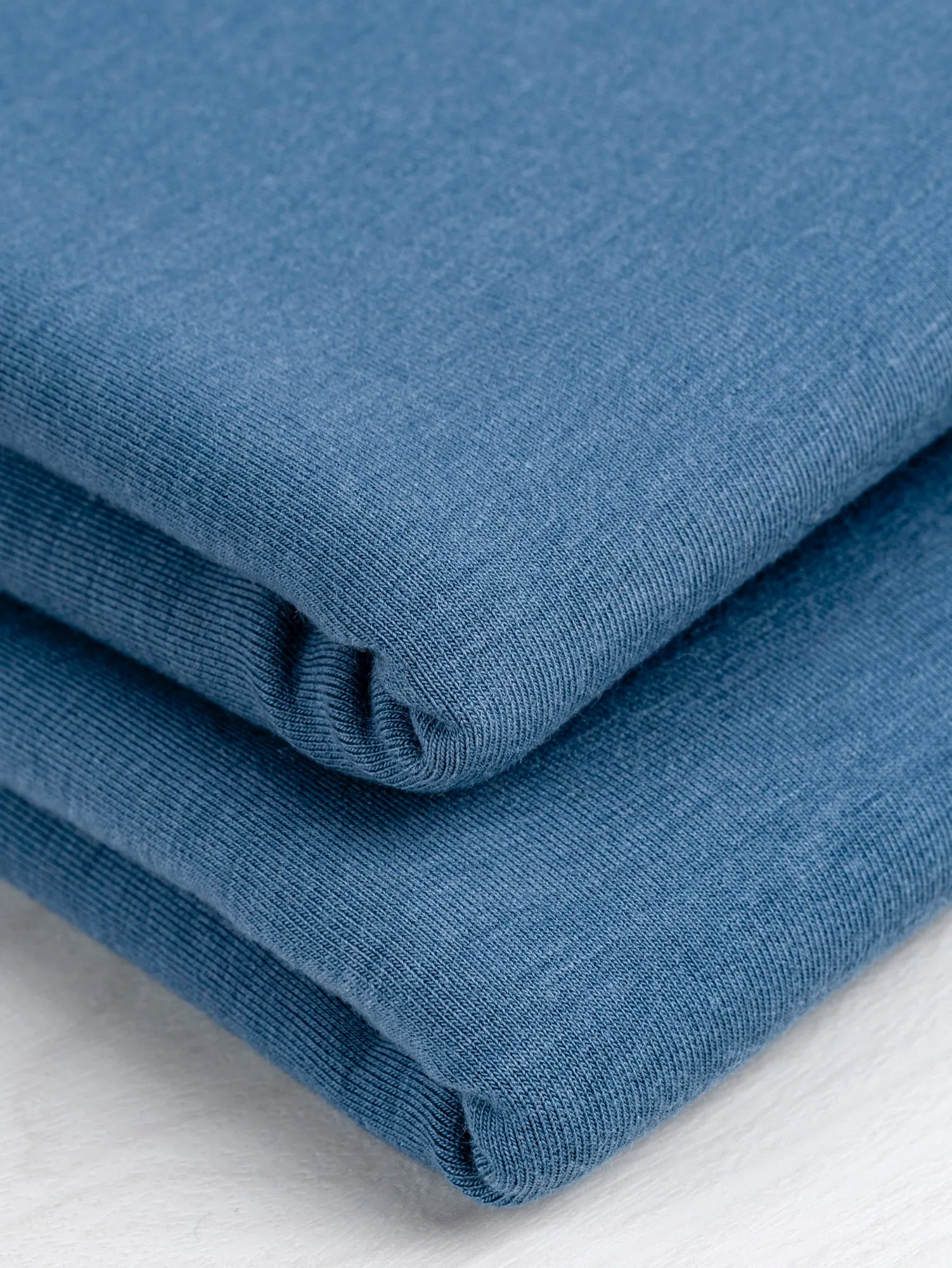 Tencel Lyocell Organic Cotton Stretch French Terry - Steel Blue