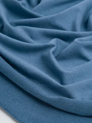 Tencel Lyocell Organic Cotton Stretch French Terry - Steel Blue