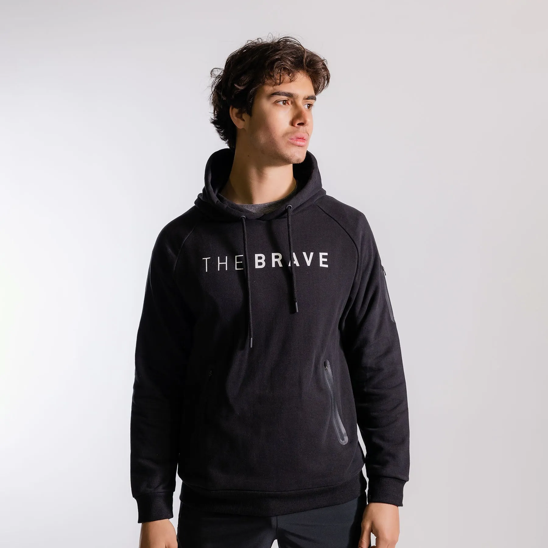 THE BRAVE - MEN'S SIGNATURE OVERHEAD HOODIE 2.0 - BLACK