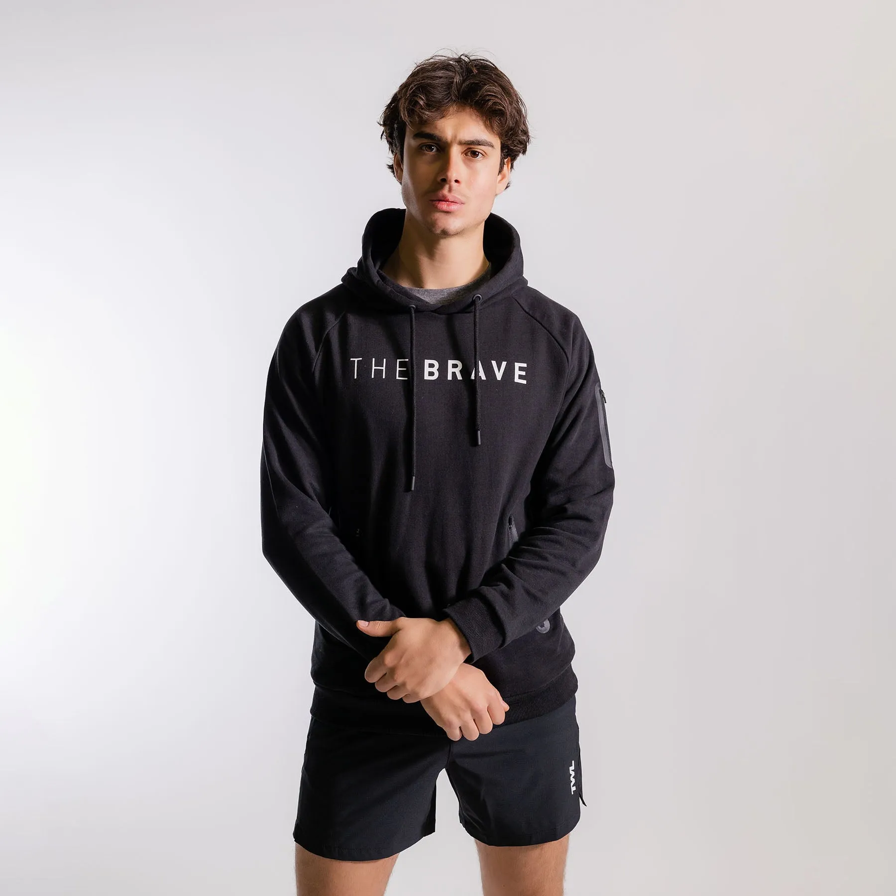 THE BRAVE - MEN'S SIGNATURE OVERHEAD HOODIE 2.0 - BLACK