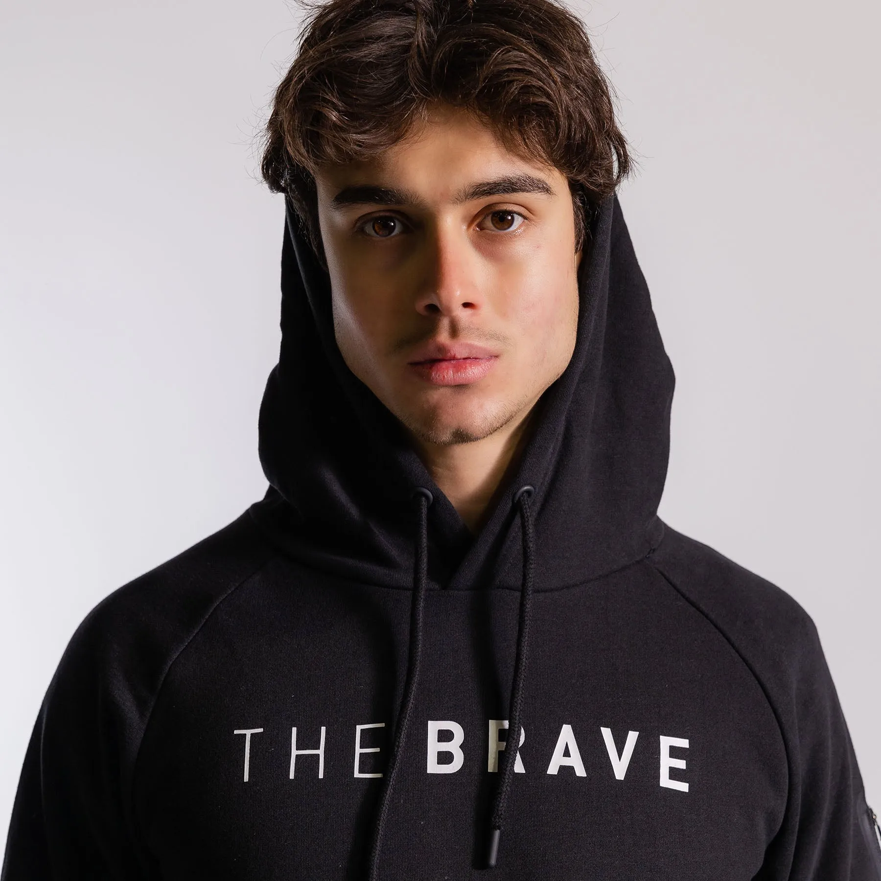 THE BRAVE - MEN'S SIGNATURE OVERHEAD HOODIE 2.0 - BLACK