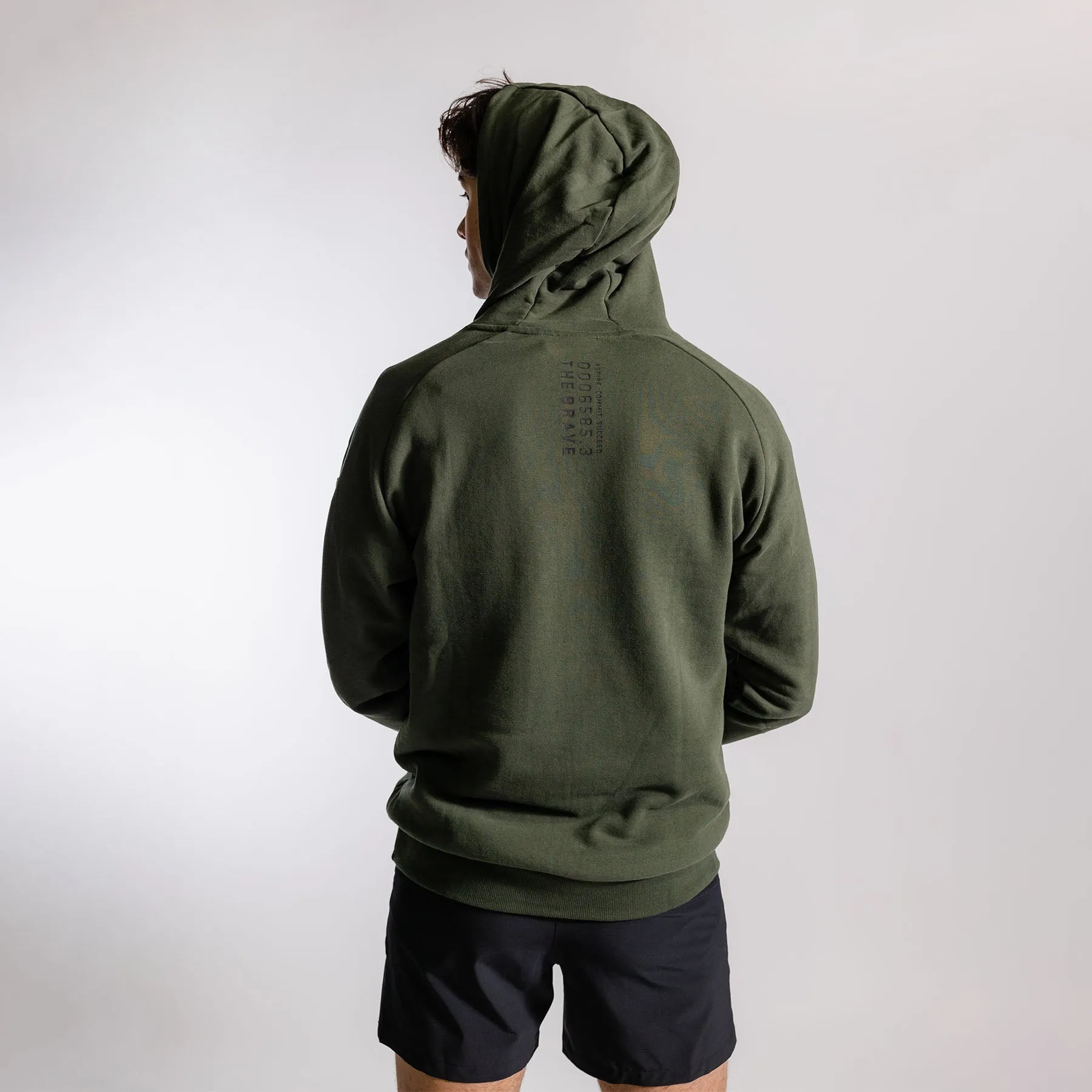 THE BRAVE - MEN'S SIGNATURE OVERHEAD HOODIE 2.0 - DARK OLIVE