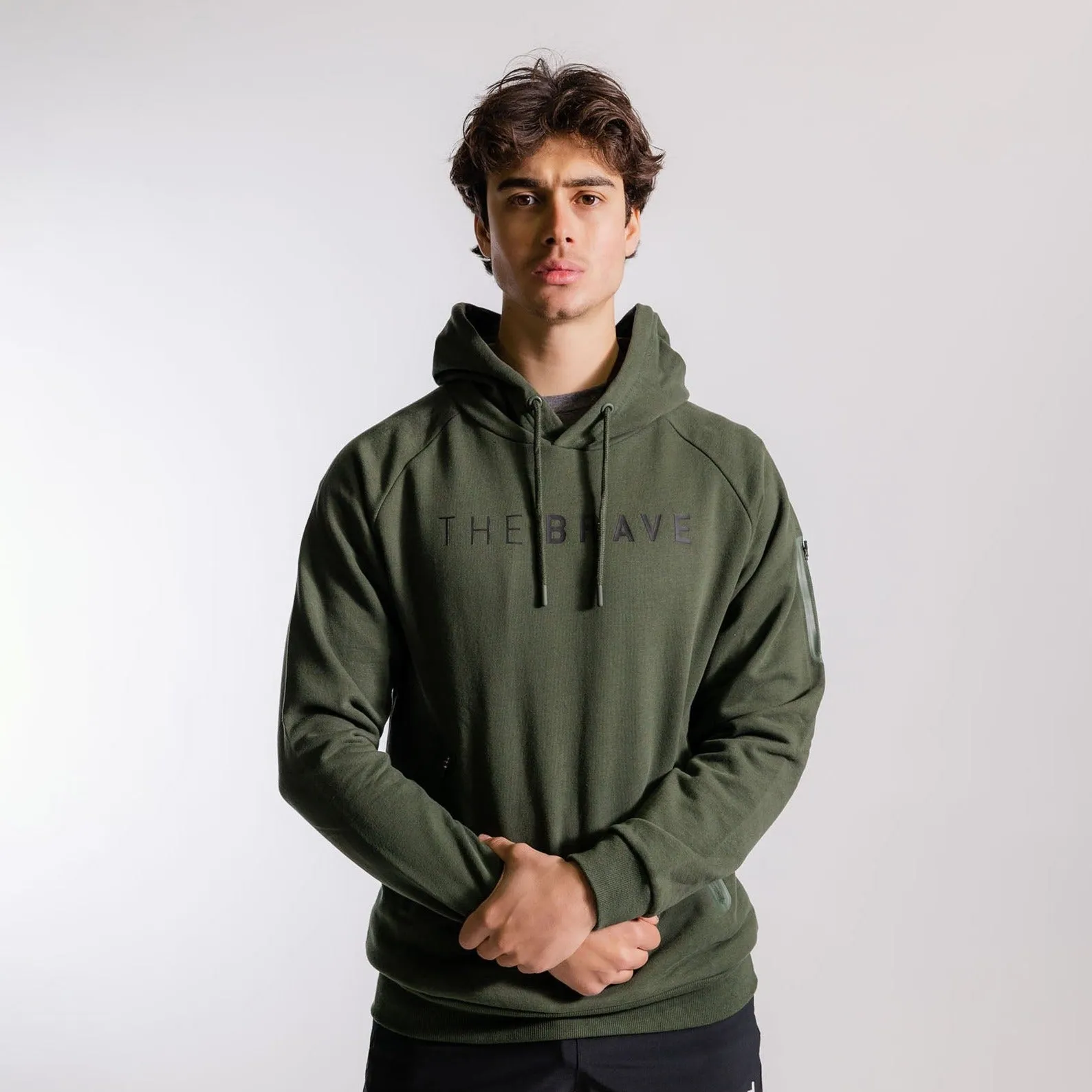 THE BRAVE - MEN'S SIGNATURE OVERHEAD HOODIE 2.0 - DARK OLIVE