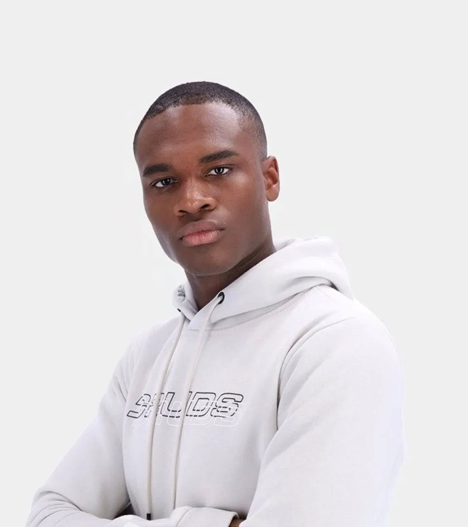 THE DOUBLE LOGO HOODIE - GREY