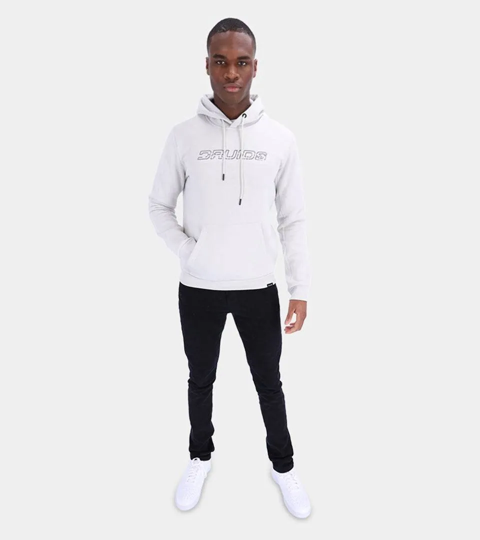 THE DOUBLE LOGO HOODIE - GREY