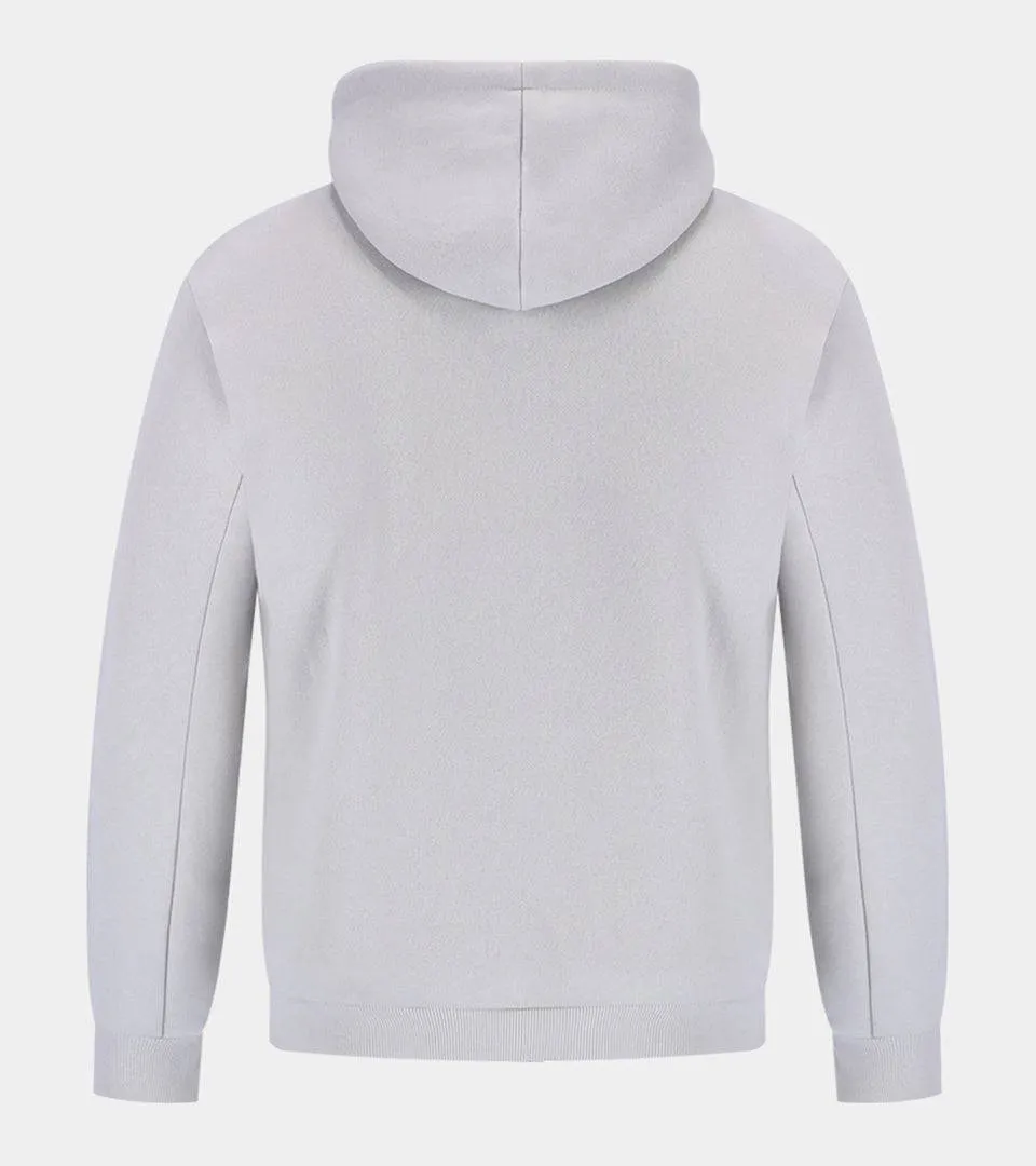 THE DOUBLE LOGO HOODIE - GREY