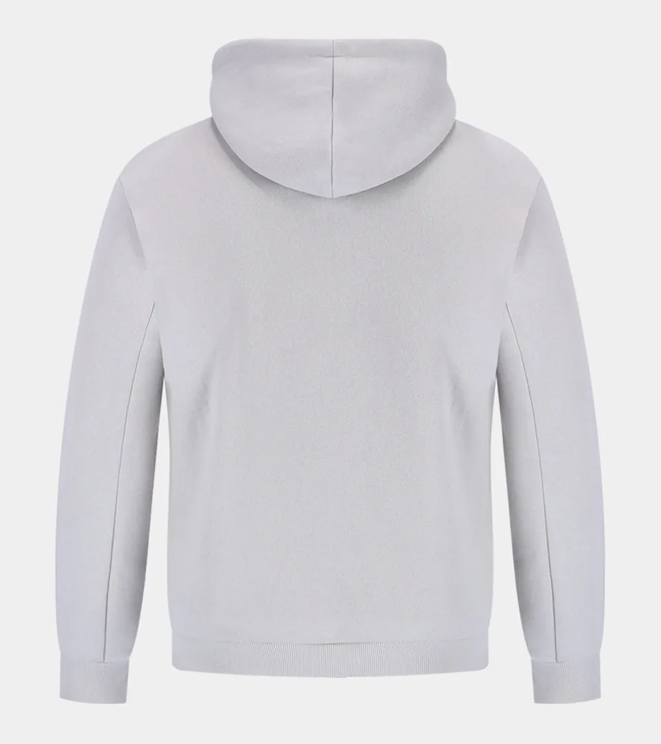 THE DOUBLE LOGO HOODIE - GREY