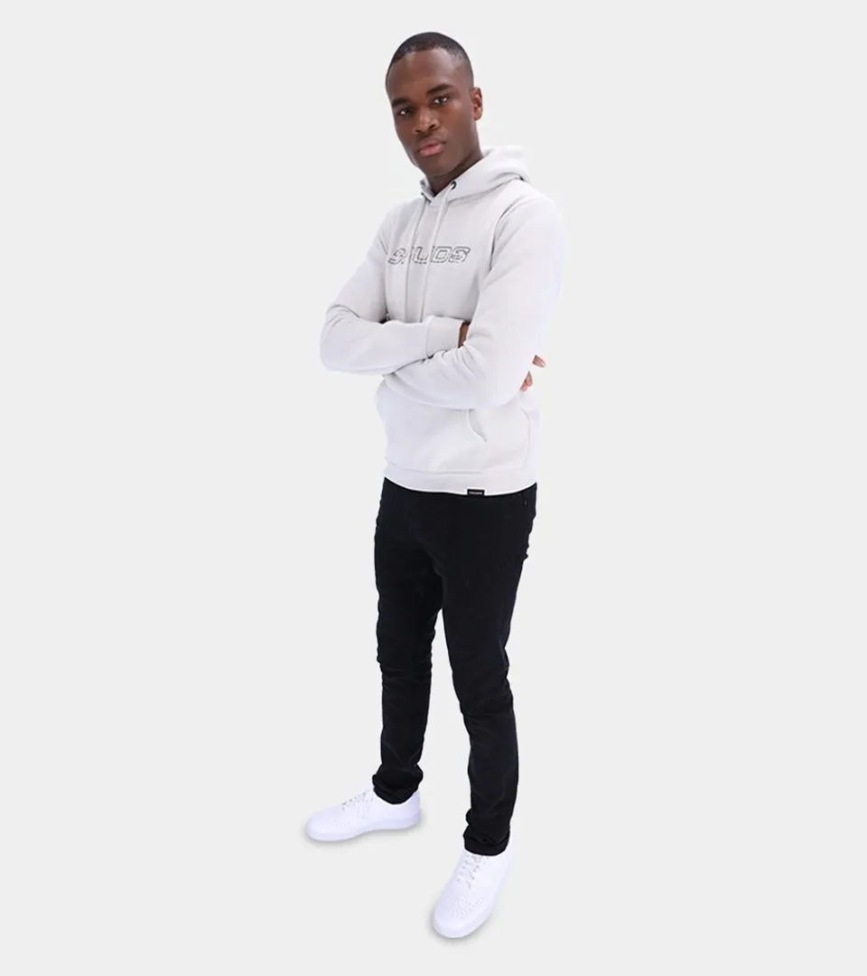 THE DOUBLE LOGO HOODIE - GREY