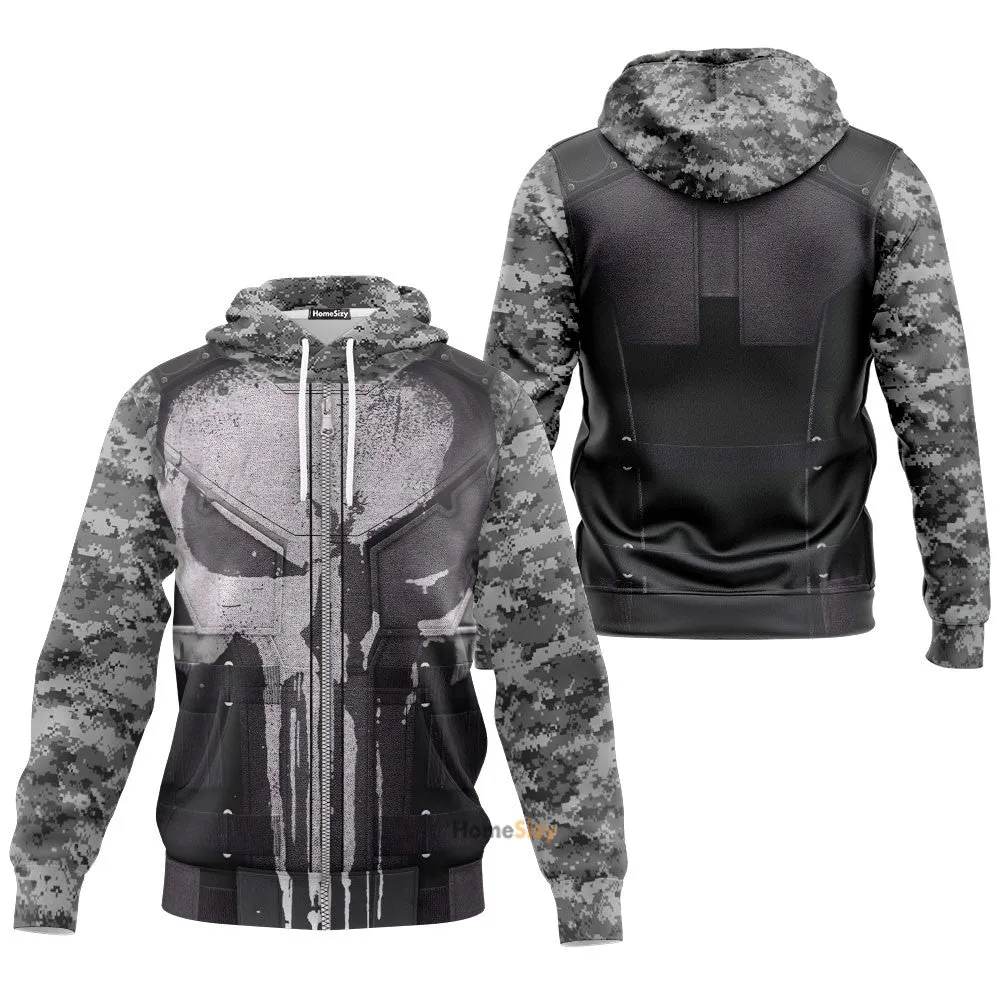 The Punisher Custom Cosplay Costume T-shirt - Hoodies QT212412Hc