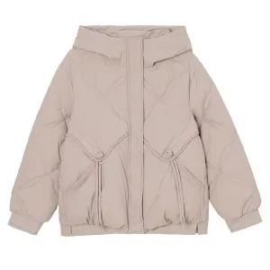 Thickened Cropped Quilted Puffer Jacket for Women