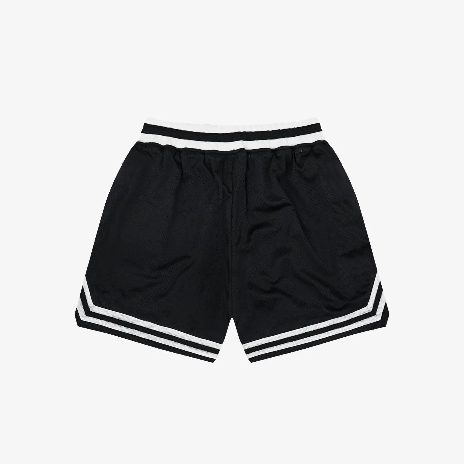 Throwback Blacktop Classic Mesh Shorts with Pockets - Black